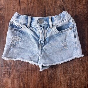 GAP Light Blue Distressed Denim Kids Shorts